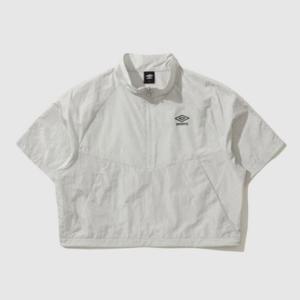 엄브로자켓 JQS UP322CWT81-WGR RAVE 나일론메탈 우먼스 반팔 스탠넥 아노락 / WHITE GREY