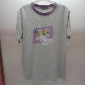 Latium HC06 이중컬러넥 플라워퍼피 얇은 여름 라운드 반팔 면티 T2523ts59G
