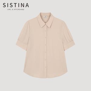 [SISTINA] 인기 미니멀 퍼프 슬리브 셔츠_AWWSTO21510_PE