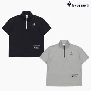 [르꼬끄] [30% OFF] 공용 AGA 트리코트 하프집업 반팔 아노락 QP223GJK46