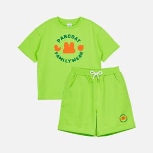 [팬콧키즈] 빅 로고 스탬핑 젤라또 상하복(LIGHT GREEN)_PKTIUSU05Z