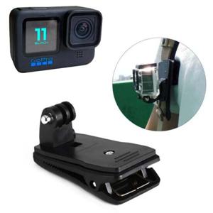 11 블랙 호환 가방 모자 집게 마운트 삼각대 스탠드 액션캠 GOPRO 히어로 거치대 삼각대 고프로10 스탠드 영상 촬영 카메라