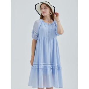 [카인드베리]데이지 플라워 레이스 라운드 원피스 KOOPP605 (2colors)