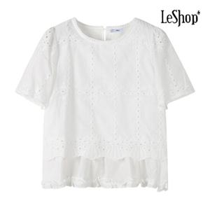 르샵  퓨어 프릴 펀칭 블라우스 (BP7BL001A)