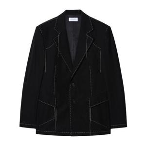 오프화이트 수트 자켓 OMEN09HS25FA B003 1001 BLACK