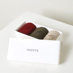 [헤지스] 남성 아이코닉 장목 양말세트 [3PACK] HZSS5F803MU