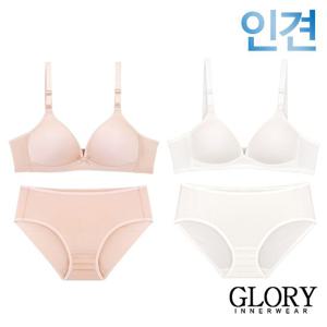 [글로리]쿨~인견 풀컵 노와이어 몰드브라팬티2종(GLB2501)75A-90A