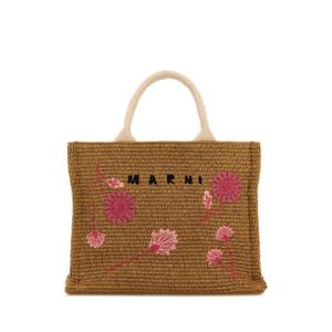 MARNI Biscuit raffia small shopping bag SHMP0077Q3P7398 Z0R42