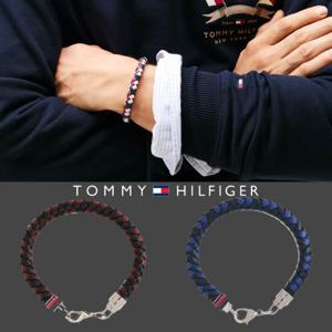 타미힐피거 TOMMY HILFIGER TX003881-910 남자 더블 브레이디드 가죽 팔찌