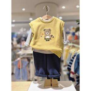 블루독베이비 10 25FW가을신상 (YE) 큐트베어 VEST 3SET (145A1361102)