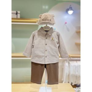 압소바HM (세트상품)메이슨체크상하 마이베어볼캡(25년가을신상) (M0A2521282)