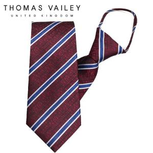 [THOMAS VAILEY] 토마스베일리 자동/지퍼넥타이-블루스 와인 7.5