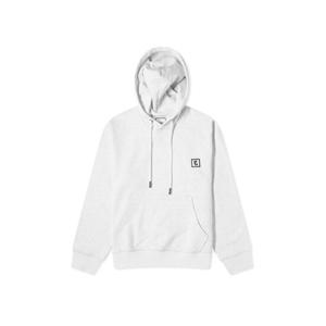 우영미 백로고 긴팔 후드 티셔츠 그레이 남성 W241TS37737G