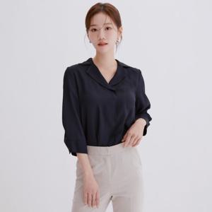 [로엠]베이직 셔츠형 7부 블라우스(2colors)_RMBLE24R03