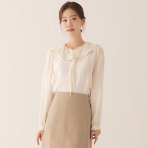 [로엠]러플카라 리본끈 블라우스(2colors)_RMBLE23R11