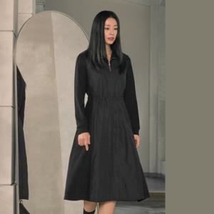 [샤트렌] 울혼방 집업 윙카라 패딩 롱원피스_HCDWOP301 HCDWOP301