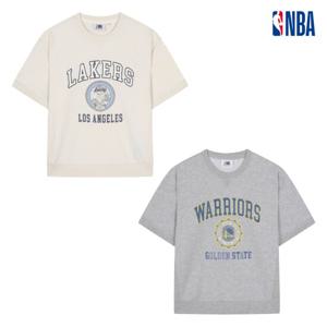 NBA N252TS030P 공용 오버핏 팀 빅 아트웍 반팔 맨투맨 티셔츠 STG