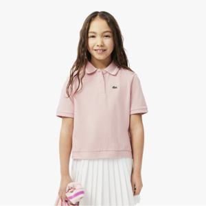 [시즌오프 30% 인하] 라코스테 공식 키즈 여아 백 플리츠 반팔 폴로 PJ8439-55G ET7
