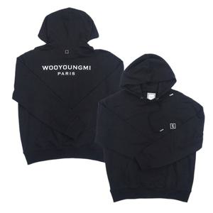25SS 우영미 백로고 후드 티셔츠 블랙 W251TS37723B