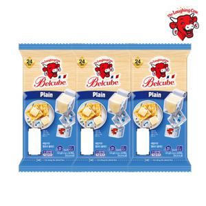 래핑카우 벨큐브 치즈 24큐브 125g 플레인 3팩