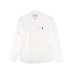 25SS 아미 BFUSH063 CO0031 168 스몰 하트 로고 옥스포드 클래식핏 셔츠 화이트