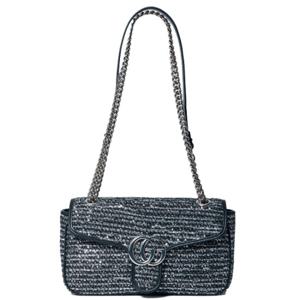 25 SS 구찌 마몽트 GG Marmont 라메 트위드 시퀸 스몰 숄더백 블랙 443497 FADRM 105