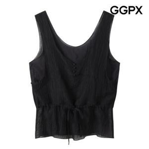 [GGPX] 쉬폰 레이어드형 슬리브리스 블라우스 (GP7SH020F)