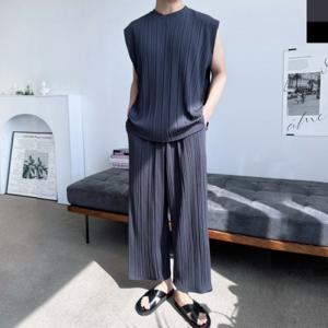 [179st]GAA PS58 남자맞주름나시와이드밴딩바지세트