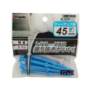 Tabata (타바타) 골프 티 스테이지 포함 플라스틱 티 슬림 45mm 액션 티 45 GV1411 PWBL 45