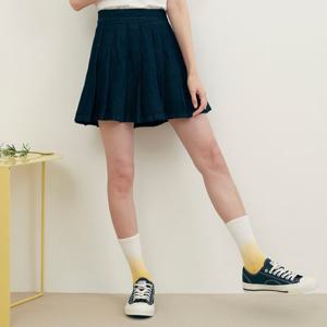 [로엠]데님 플리츠 스커트(1color)_RMWJD24RT1