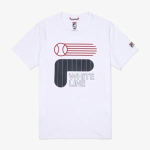 휠라반팔티 TQJ FS2RSF2323M-WHI 테니스 퍼포먼스 빅로고 반팔티셔츠