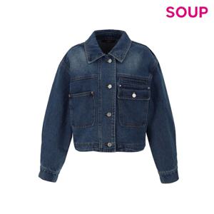 [숲]칼라 크롭 데님 재킷 SB3DJ800