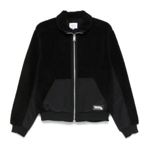 메종키츠네 블랙 집업 플리스 재킷 NM02101WM2012 P199