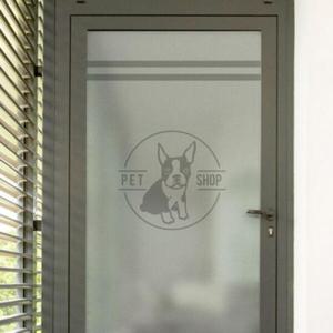 아트박스/꾸밈 im618_m-무점착유리시트_프렌치불독의펫샵_유리문