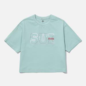[데상트공식] SUI 팀 여성 크롭 티셔츠 SP222ITS53