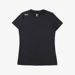 [휠라] 여성 레귤러핏 폴리싱글 티셔츠(FS2RSE2257F_BLK)