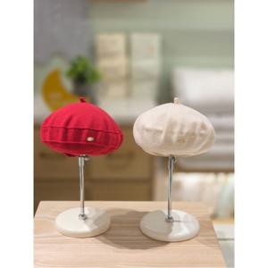압소바 HK(아기모자2종)허브 오트밀 니트베레모세트(25년가을신상) (AA2531602)