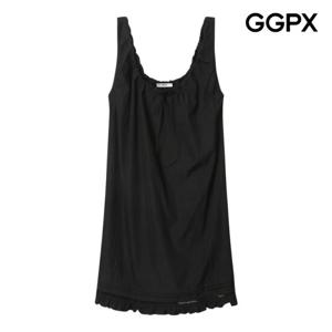 [GGPX] 스트링 넥 포인트 밑단 프릴 미니 바스락 원피스 (GP7OP028B)