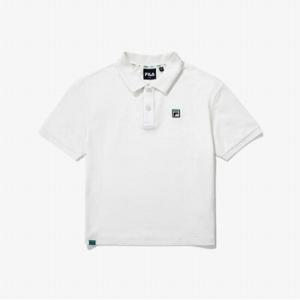 [35%OFF][휠라키즈] 에센셜 카라 티셔츠 (FK2TSG2101X_OWH)