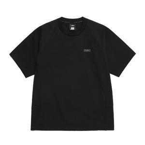 내셔널지오그래픽 N252UTS310 피오토스 우븐 세미오버핏 반팔 티셔츠 BLACK