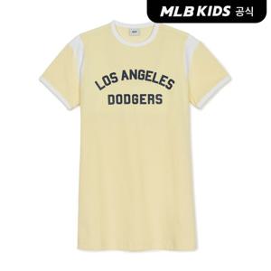 [MLB키즈 공식] 25SS 바시티 반팔 원피스 LA (L.Yellow) 7FOPV0353-07YEL