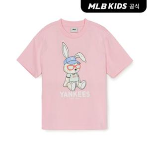 [MLB키즈 공식] 25SS 레빗 아트웍 티셔츠 NY (L.Pink) 7ATSR0153-50PKL