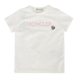 몽클레어 25SS 키즈 로고 반팔티 화이트 8C00006 89AUM 034