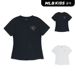 [MLB키즈 공식] 하트 스포티브 라인 크롭 티셔츠 (2color) 7FTSH0453