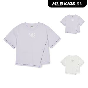 [MLB키즈 공식] 하트 스포티브 여아 비대칭 티셔츠 (2color) 7FTSH0353