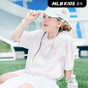 [MLB키즈 공식] 스트릿 베이직 썸머 로고 티셔츠 NY (L.Pink) 7ATSB3153-50PKL