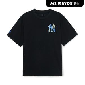 [MLB키즈 공식] 스트릿 베이직 썸머 로고 티셔츠 NY (Black) 7ATSB3153-50BKS