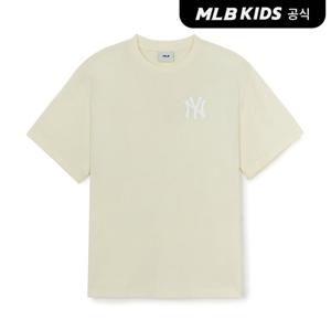[MLB키즈 공식] 스포티브 베이직 스몰로고 썸머 티셔츠 NY (L.Beige) 7ATSB3353-50NBL