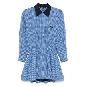 마쥬 라인스톤 장식 체크 미니 드레스 MFPCO00353