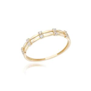[GB] 리프 세팅 2줄 14K GOLD 반지 LRS25024G